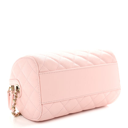 Chanel Caviar Quilted Barrel Clutch With Chain Light Pink 4 of 11