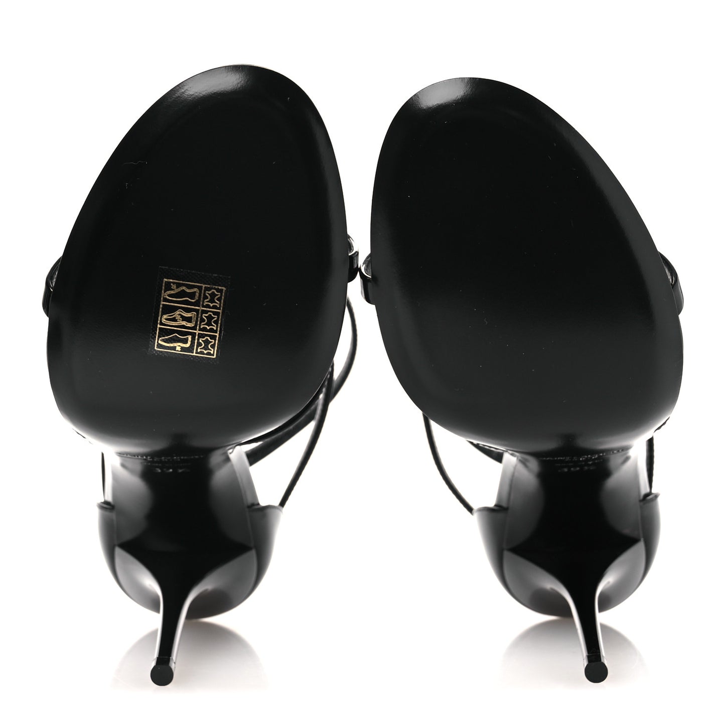 Vernice Chiffon 100 Ankle Strap Sandals 39.5 Black