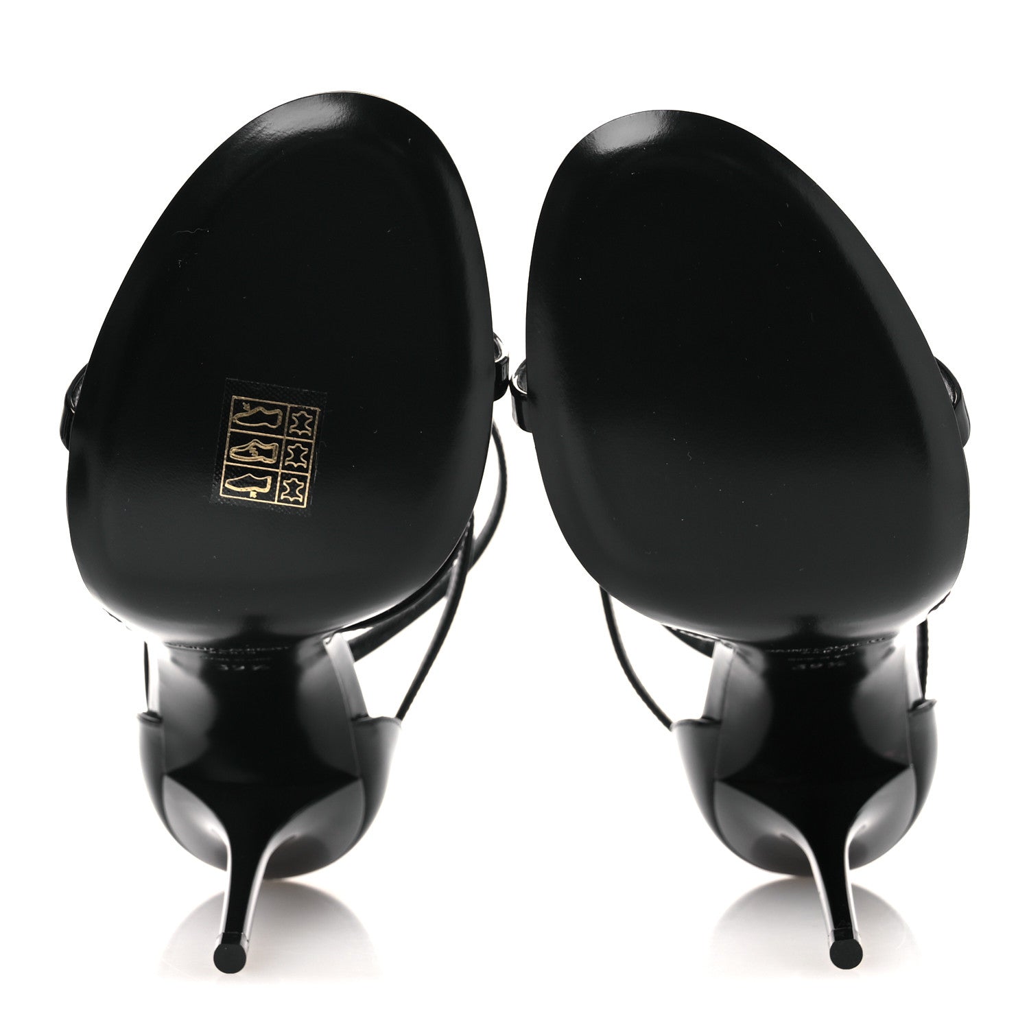 Saint Laurent Vernice Chiffon 100 Ankle Strap Sandals 39.5 Black 7 of 11