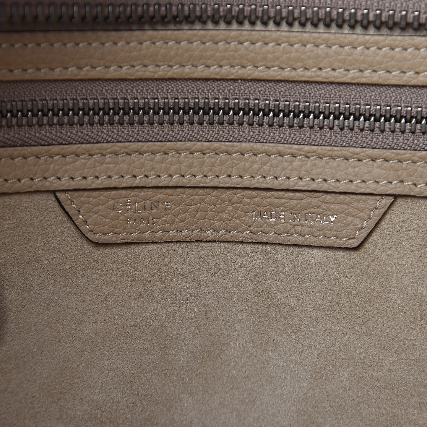 Drummed Calfskin Micro Luggage Dune