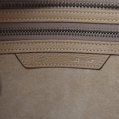 Celine Drummed Calfskin Micro Luggage Dune 6 of 10