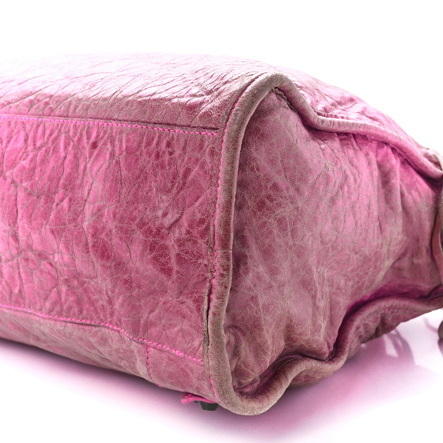 Agneau Classic Hardware City Metallic Pink