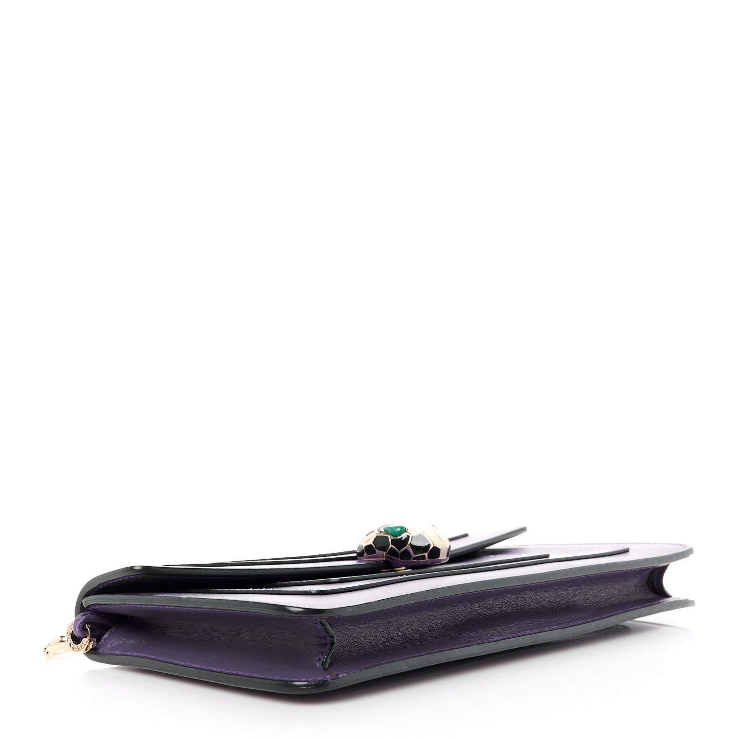 Bulgari Calfskin Serpenti Forever Shoulder Bag Purple 5 of 13