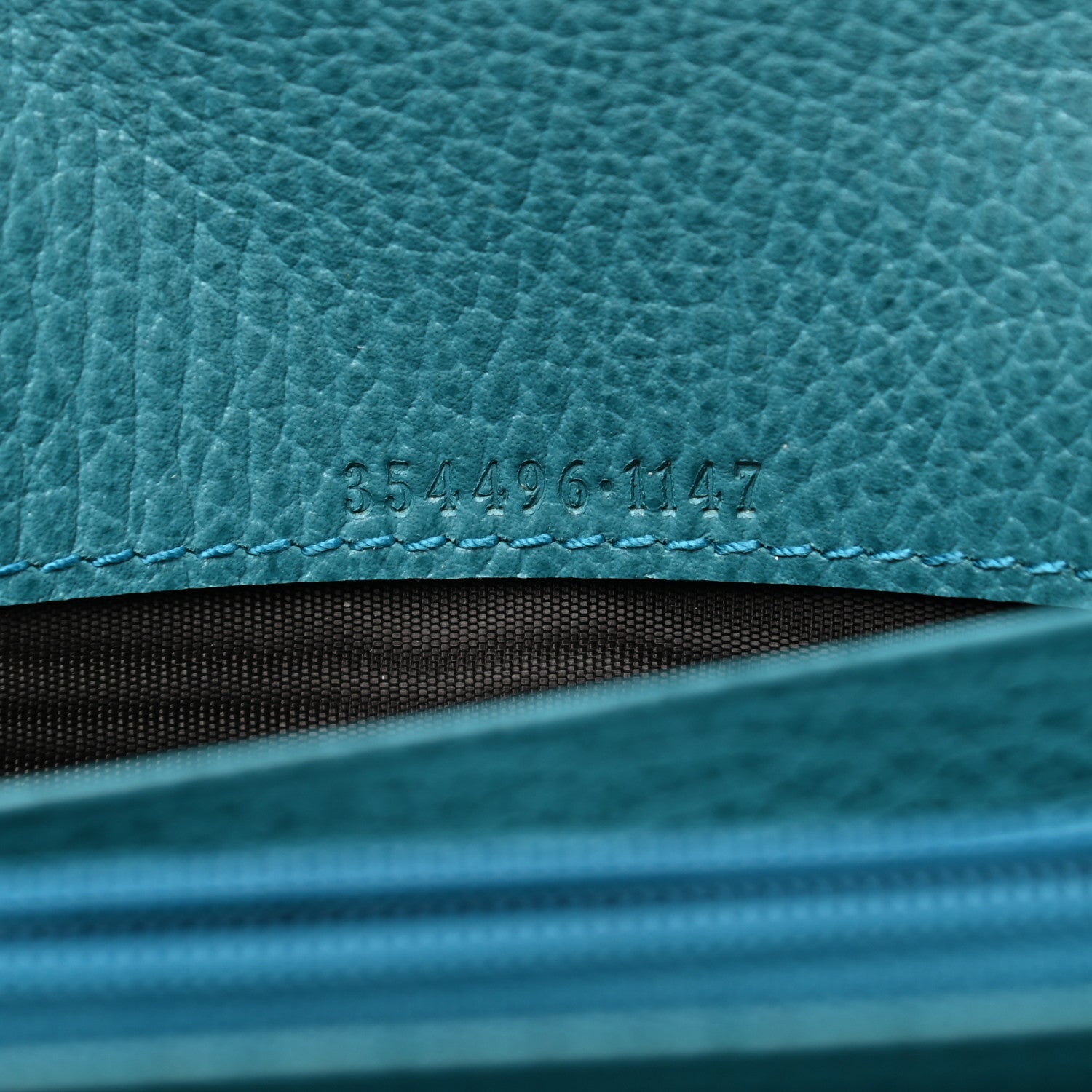 Gucci Dollar Calfskin Swing Continental Wallet Marine Deep Cobalt 7 of 8