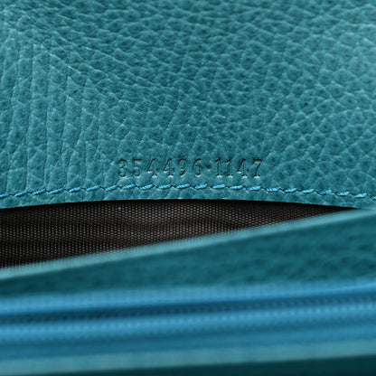 Gucci Dollar Calfskin Swing Continental Wallet Marine Deep Cobalt 7 of 8
