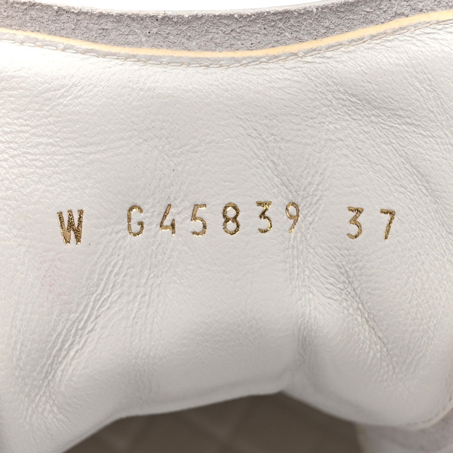 Laminated Calfskin Suede Quilted Womens CC Sneakers 37 Gold