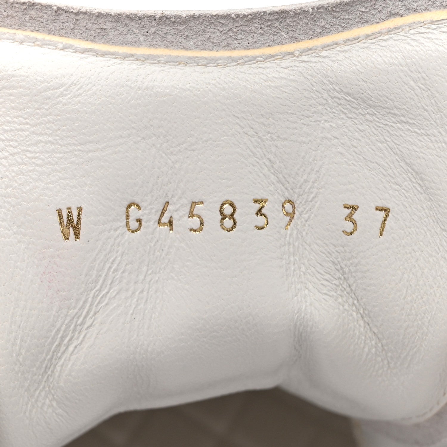 Chanel Laminated Calfskin Suede Quilted Womens CC Sneakers 37 Gold 9 of 10