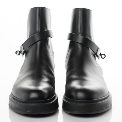 Hermes Calfskin Veo Ankle Boots 37.5 Black 2 of 8
