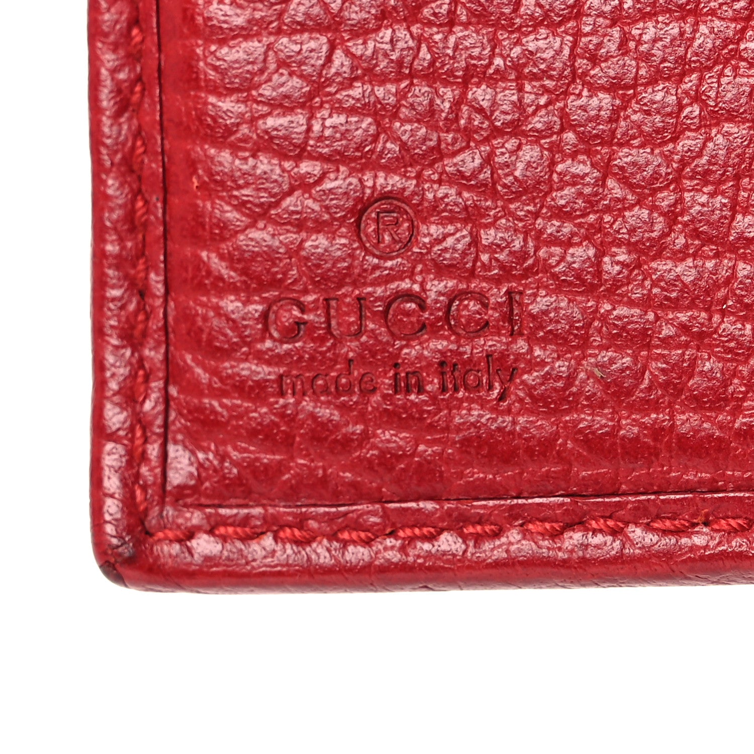 Gucci Dollar Calfskin Double G French Flap Wallet Hibiscus Red 6 of 12