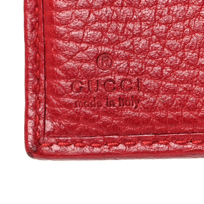 Gucci Dollar Calfskin Double G French Flap Wallet Hibiscus Red 6 of 12