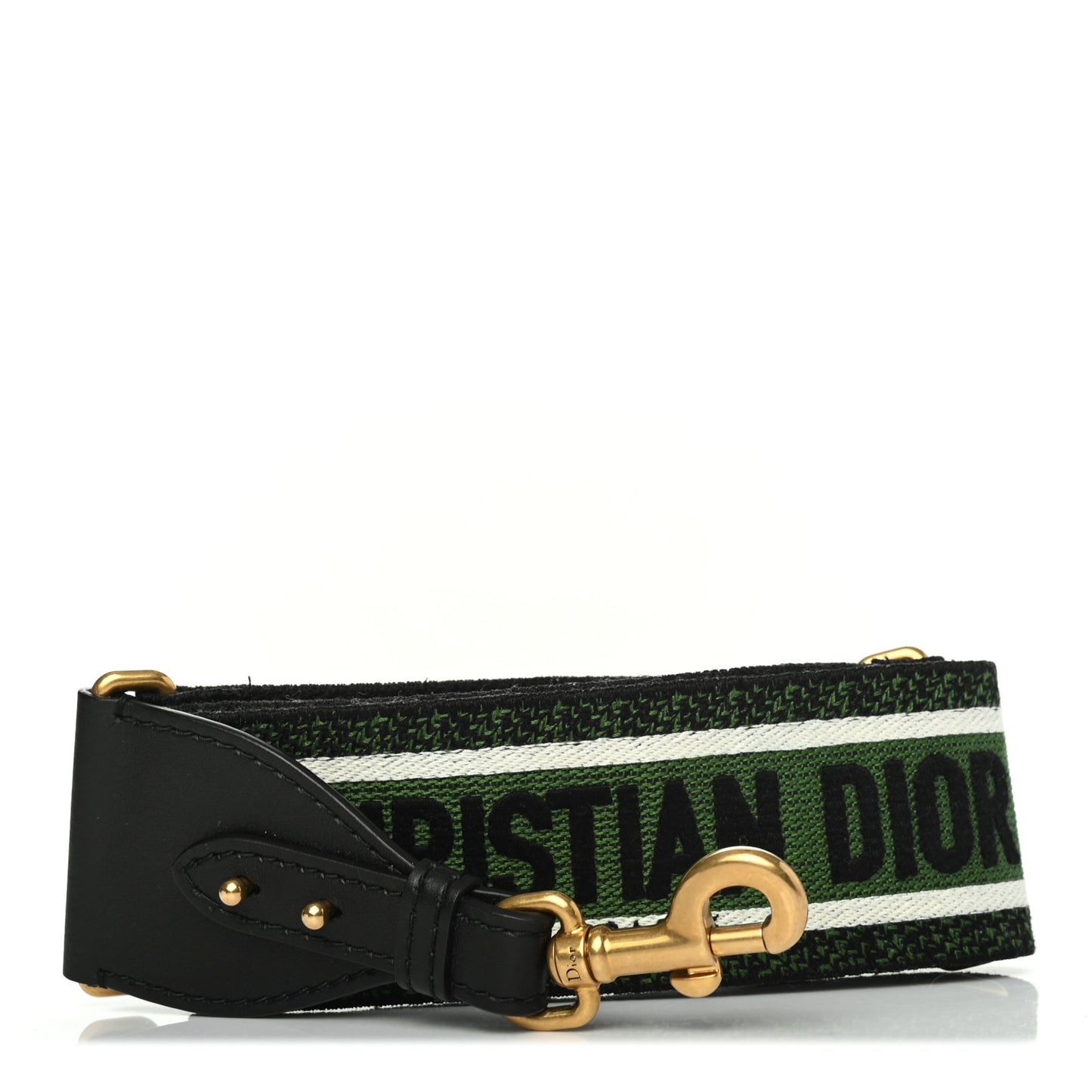 Canvas Embroidered Shoulder Strap Green