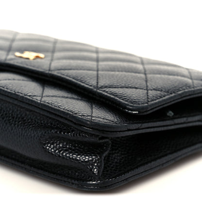 Chanel Caviar Quilted Wallet On Chain WOC Black 11 of 12