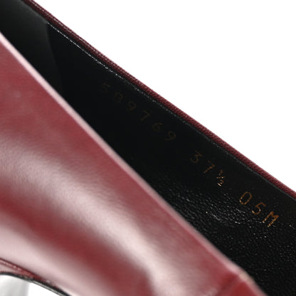 Gucci Malaga Kid Pumps 37.5 Vintage Bordeaux 9 of 10
