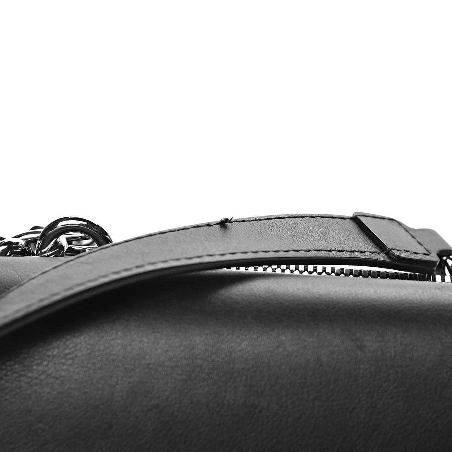 Moon Calfskin Medium Interlocking G Shoulder Bag Black