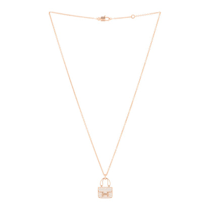 Hermes 18K Rose Gold Diamond Constance Amulettes Pendant Necklace 2 of 4