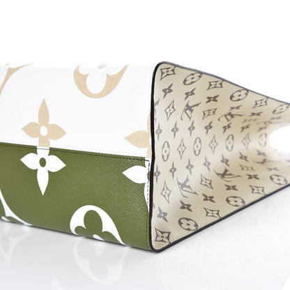Louis Vuitton Monogram Giant Onthego GM Kaki Beige 6 of 10