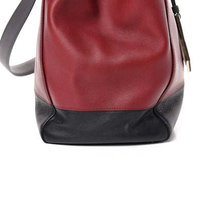 Fendi Calfskin Colorblock Regular 2Jours Tote Grigio Blush Currant Red 11 of 13