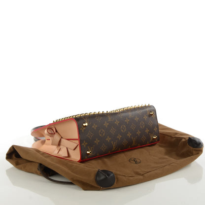 Louis Vuitton Monogram Calf Hair Spikes Iconoclasts Christian Louboutin Tote Red 4 of 7
