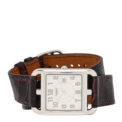 Hermes Stainless Steel Alligator 29mm Cape Cod Quartz Watch Havane 2 of 4