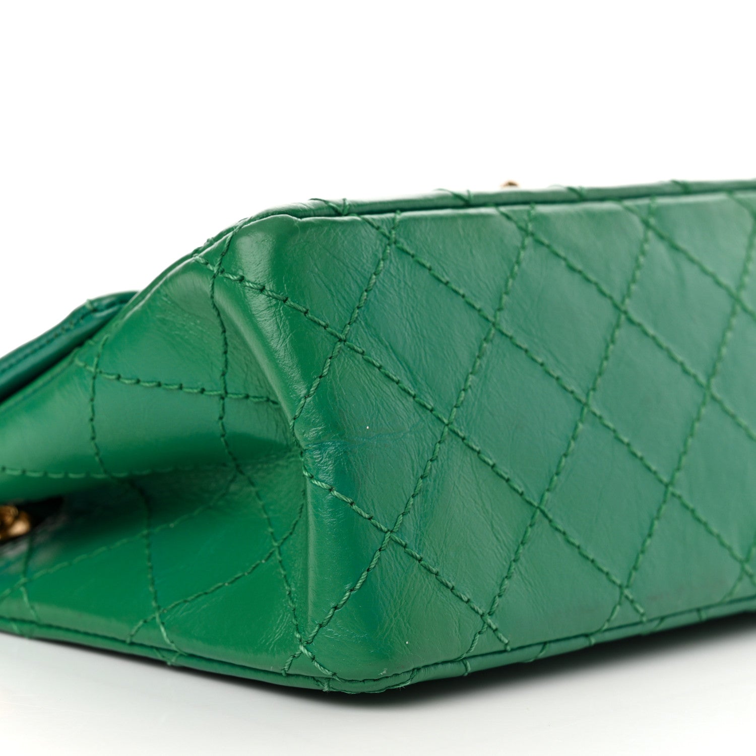 Chanel Aged Calfskin Quilted 2.55 Reissue Mini Flap Green 9 of 10