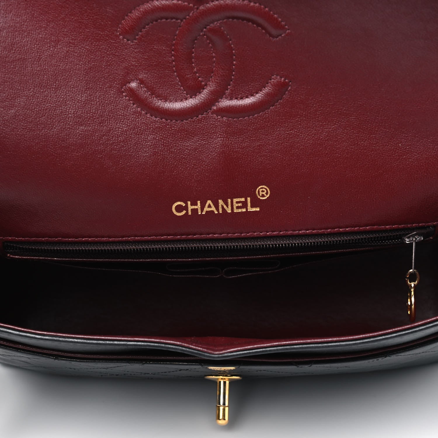 Chanel Lambskin Quilted Medium Double Flap Black 4 of 8