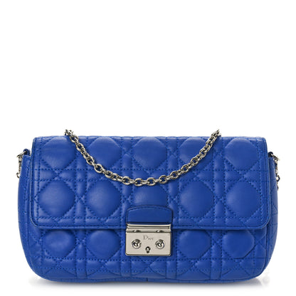 Christian Dior Lambskin Cannage Miss Dior Promenade Pouch Blue 1 of 11