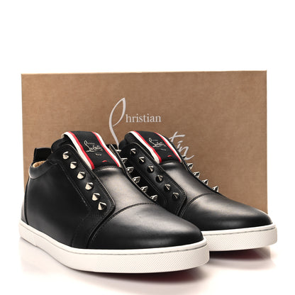 Christian Louboutin Calfskin Mens Fique A Vontade Flat Sneakers 43 Black 10 of 10