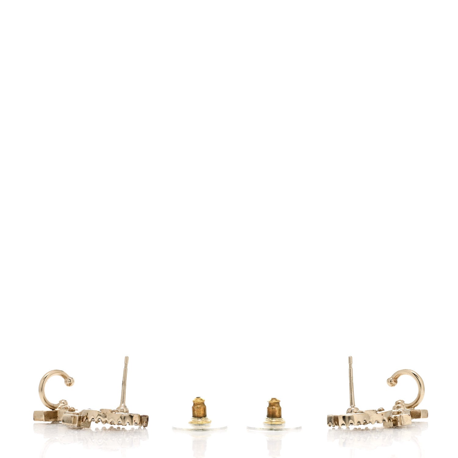Chanel Crystal Star 5 CC Earrings Gold 3 of 5