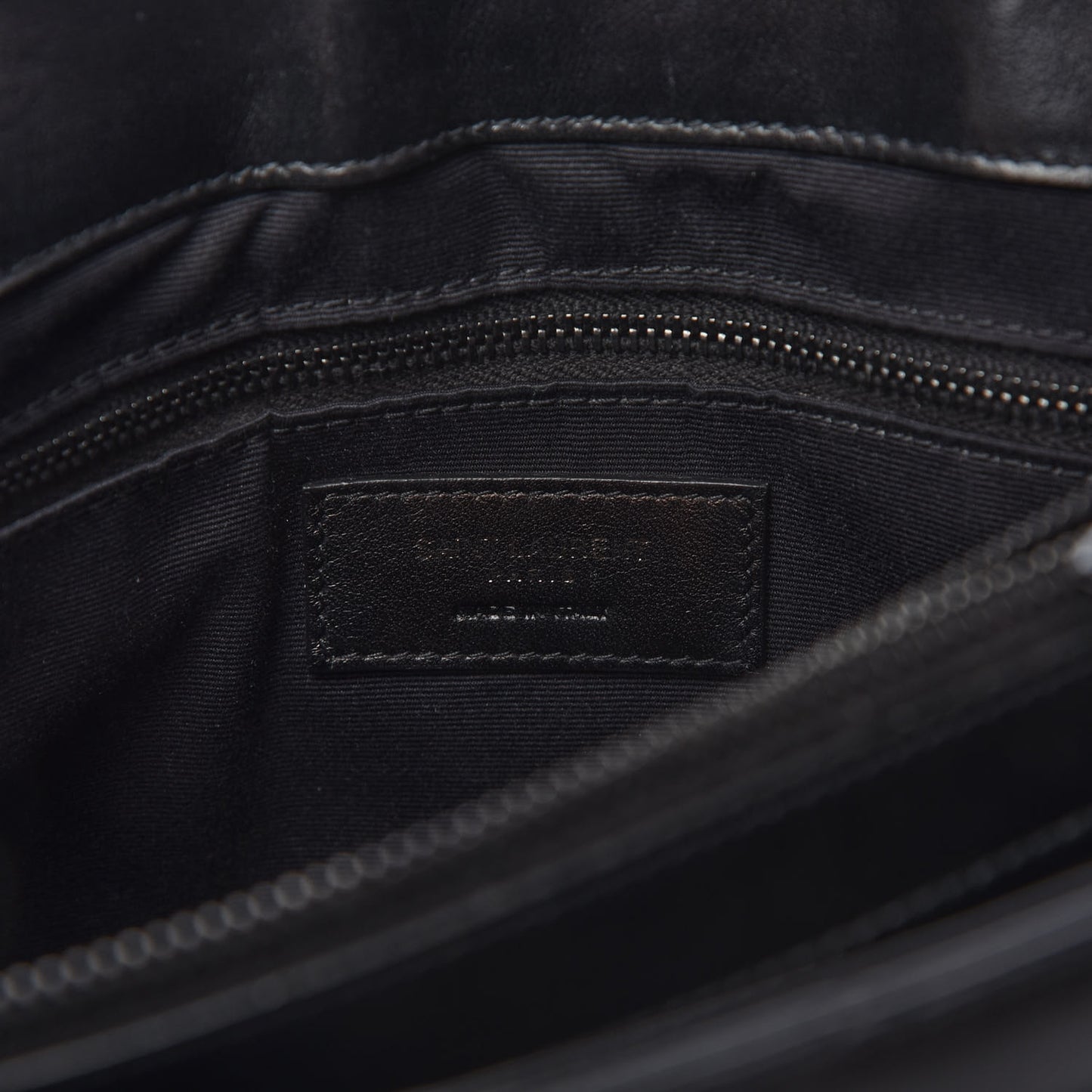 Calfskin Y Quilted Monogram Medium Loulou Chain Satchel Black
