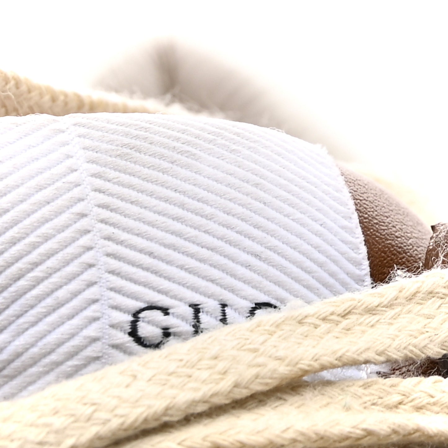 Calfskin GG Monogram Womens Platform 55mm Sneakers  37.5 Hezelnut Beige Ebony Mystic White