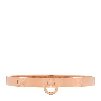Hermes 18K Rose Gold PM Collier De Chien Bracelet XS 1 of 4