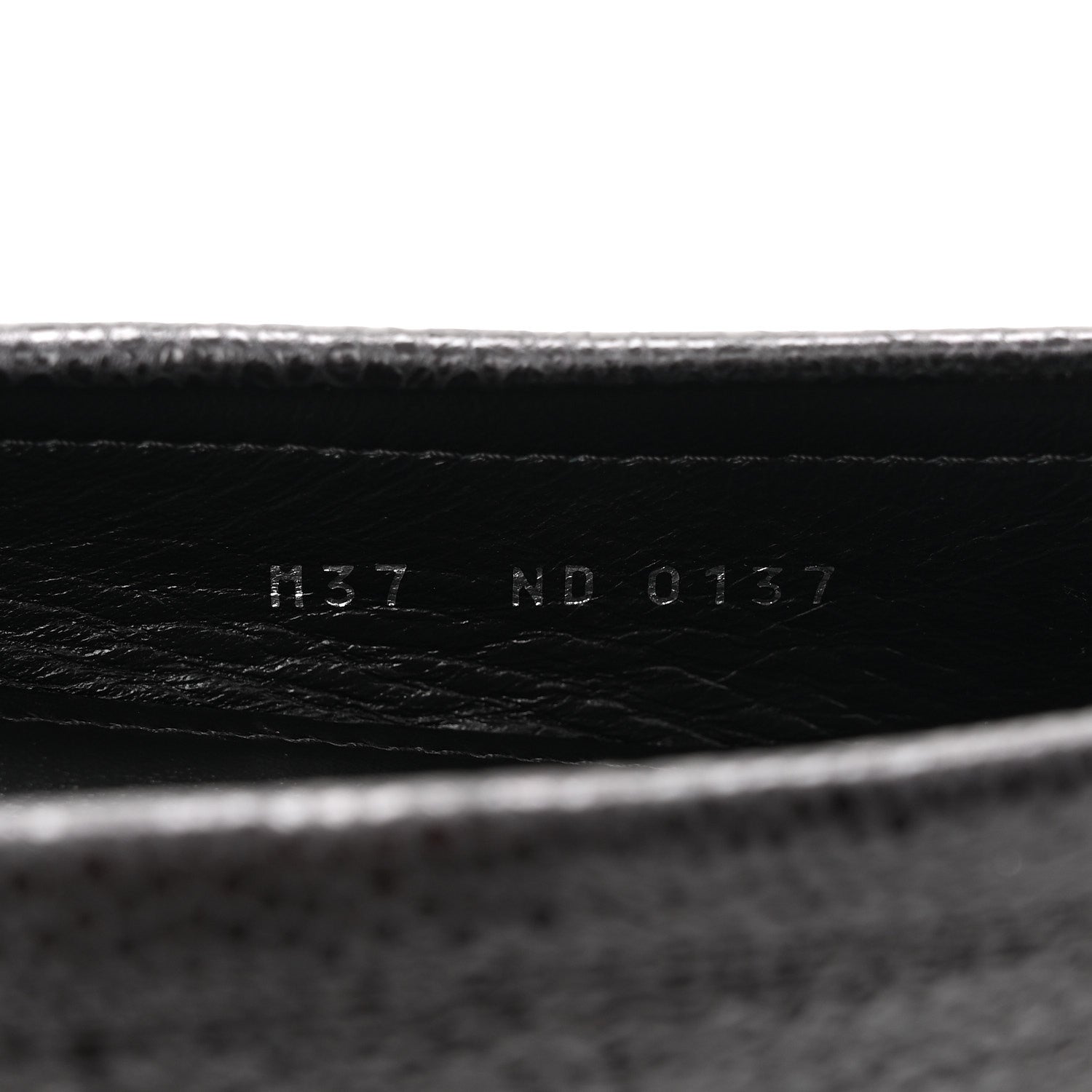 Louis Vuitton Grained Calfskin Close Up Flat Loafer 37 Black 9 of 10