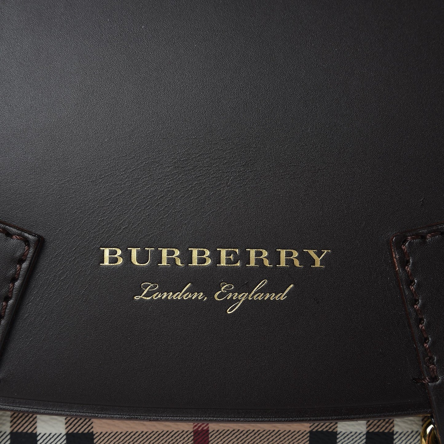 Haymarket Check Baby Bridle Saddle Bag Dark Clove Brown