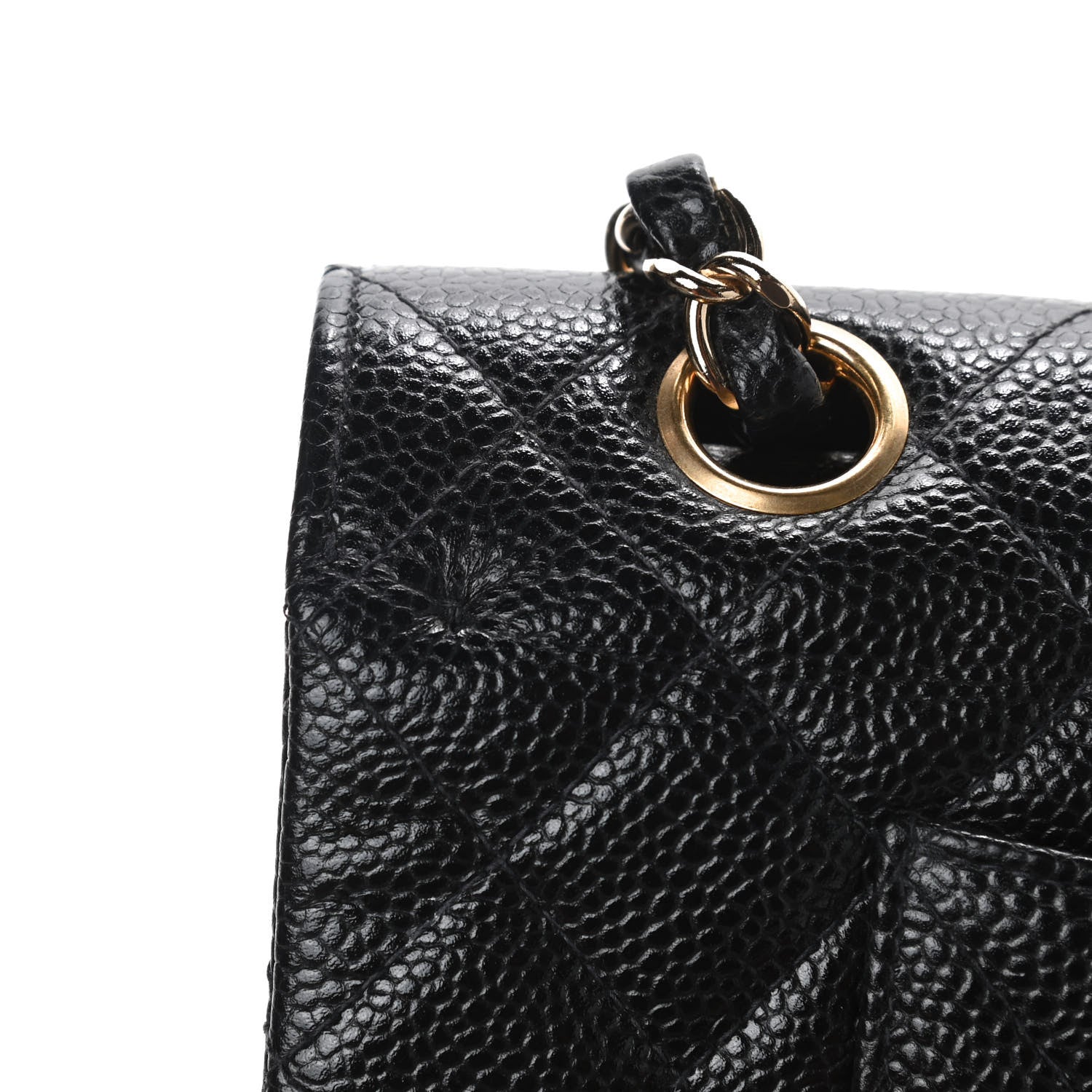 Chanel Caviar Quilted Medium Double Flap Black 12 of 13