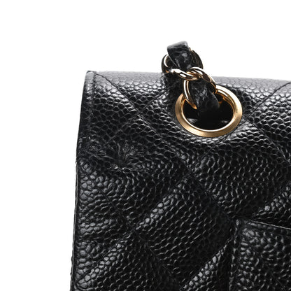 Chanel Caviar Quilted Medium Double Flap Black 12 of 13