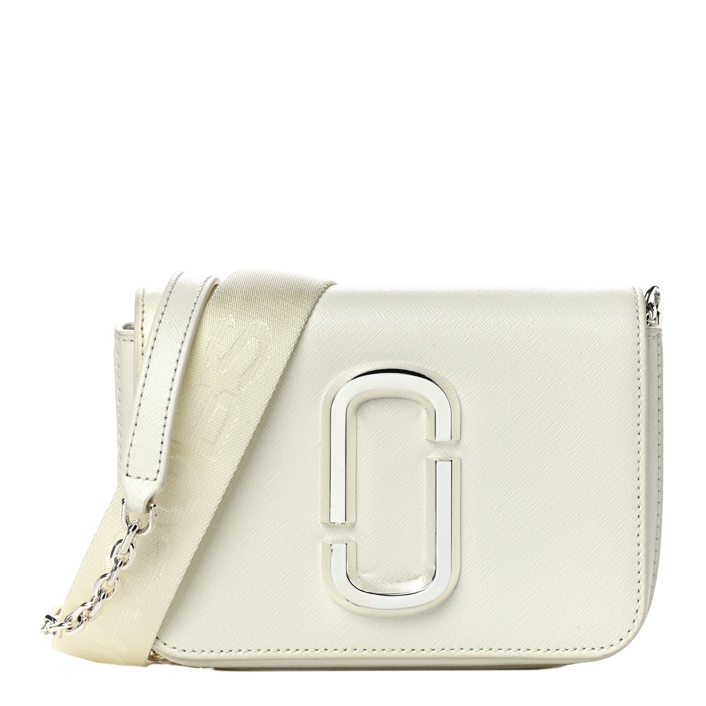 Saffiano Hip Shot Belt Bag White