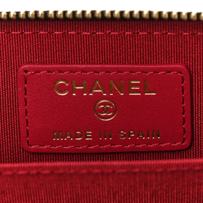 Chanel Lambskin Quilted Chanel 19 Zip Around Coin Purse Wallet Black 6 of 11