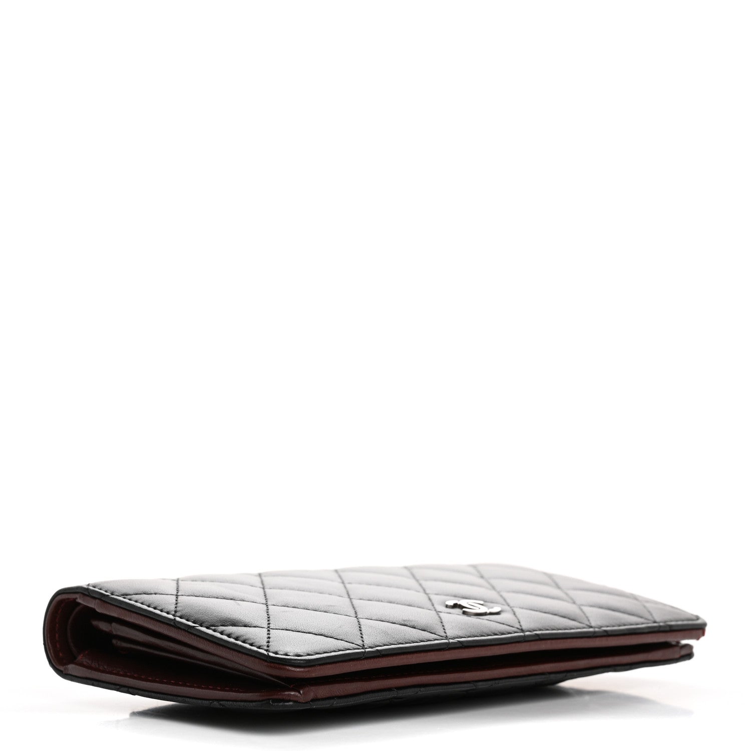 Chanel Lambskin Quilted Yen Wallet Black 4 of 12