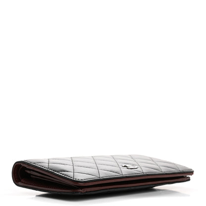 Chanel Lambskin Quilted Yen Wallet Black 4 of 12