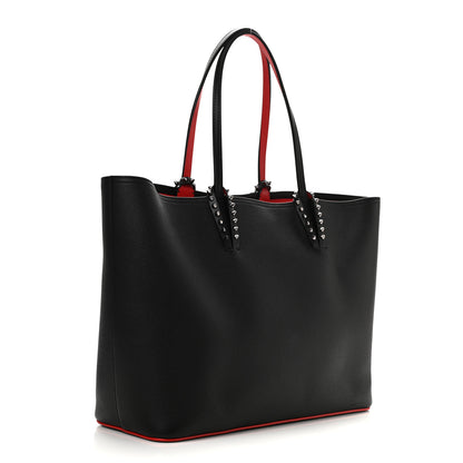 Christian Louboutin Calfskin Spikes East West Cabata Tote Black 3 of 8