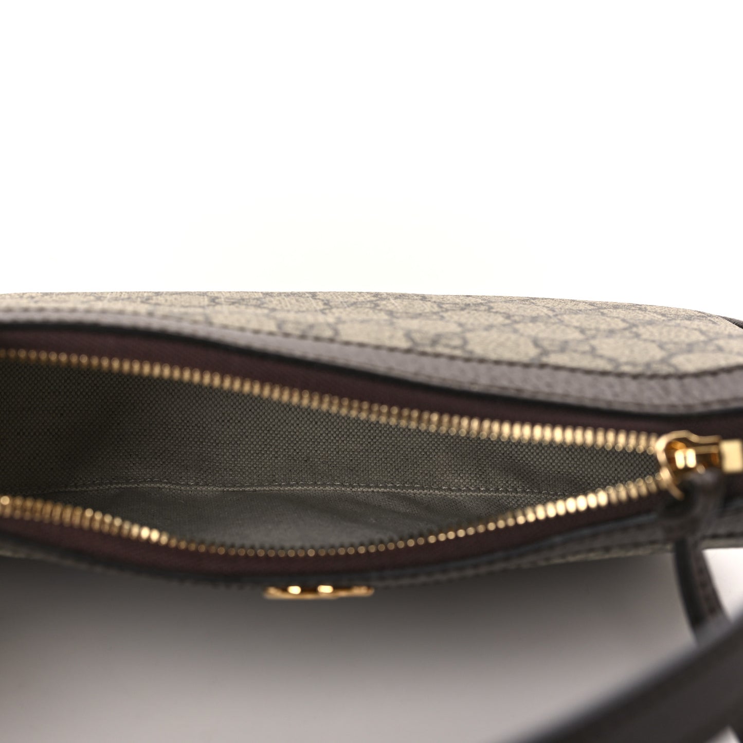 GG Supreme Monogram Textured Dollar Calfskin Small Ophidia Hobo Beige Ebony New Acero