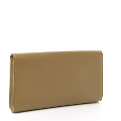Saint Laurent Calfskin Monogram Large Belle De Jour Clutch Beige 3 of 8