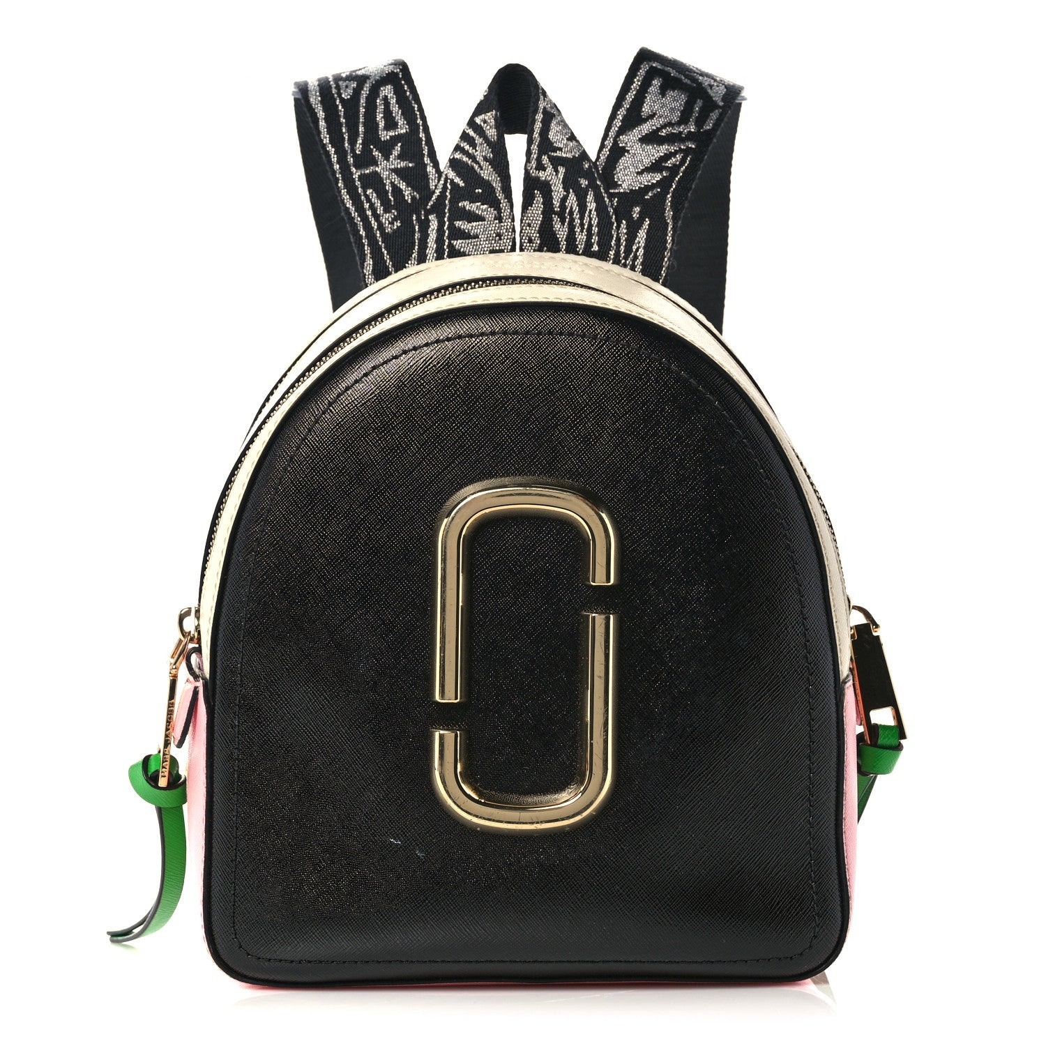 Marc Jacobs Saffiano Mini Snapshot Backpack Black Multicolor 1 of 14