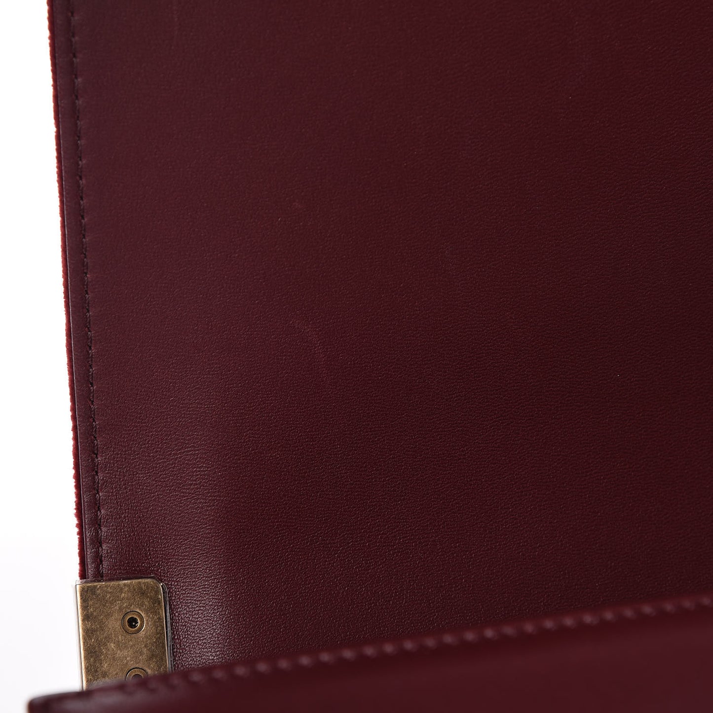 Velvet Chevron Quilted Medium Boy Flap Burgundy