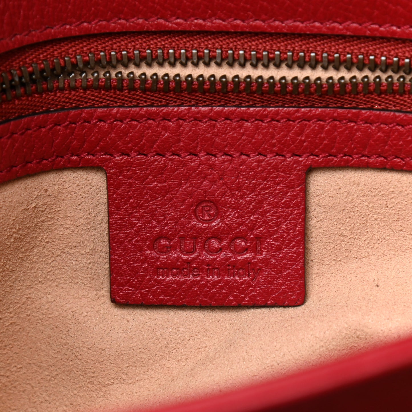 GG Supreme Monogram Medium Queen Margaret Shoulder Bag Red