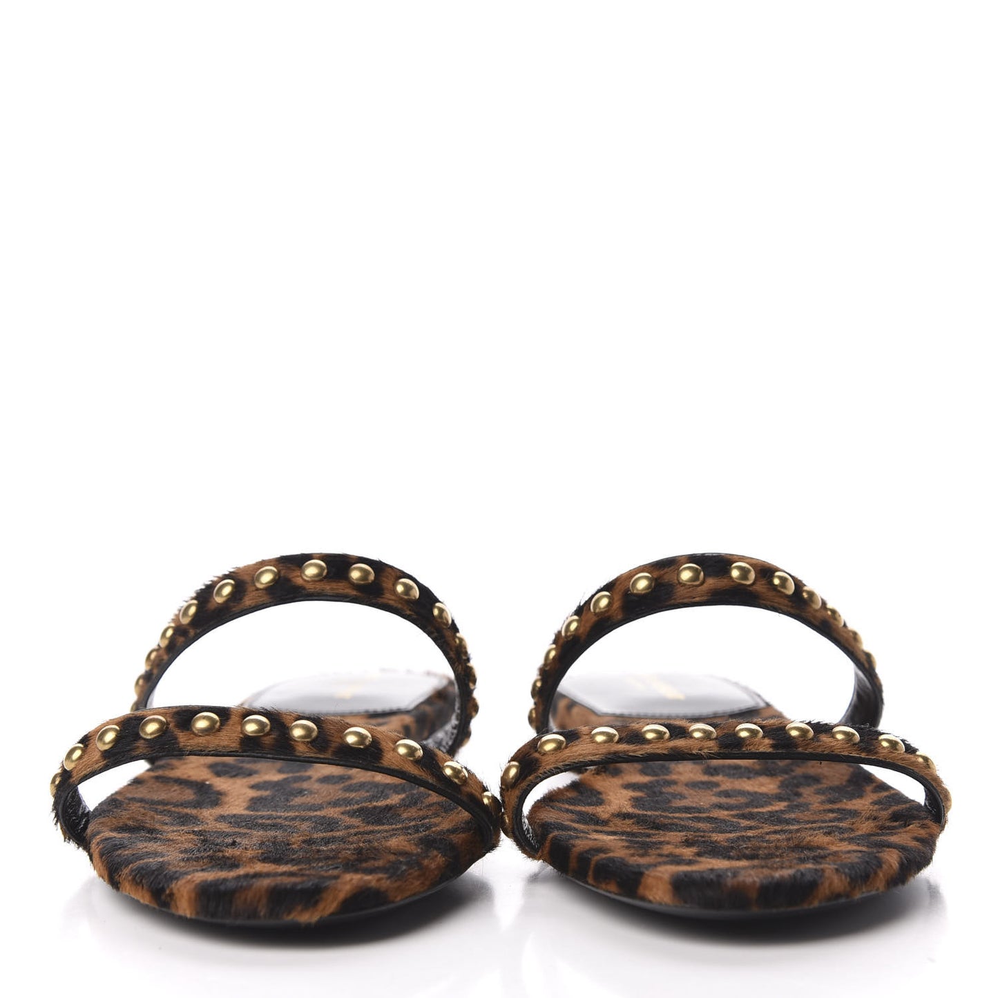 Calf Hair Embellished Kiki Sandals 38.5 Leopard