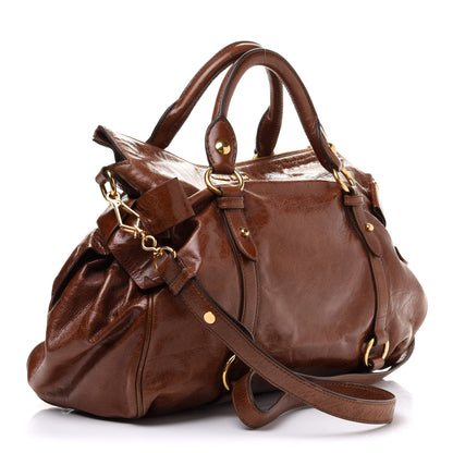 Miu Miu Vitello Lux Medium Bow Bag Palissandro 3 of 16