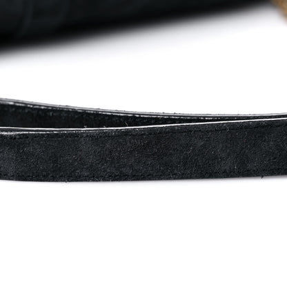Saint Laurent Suede Mixed Matelasse Tri-Quilt Large Monogram Envelope Satchel Black 24 of 25