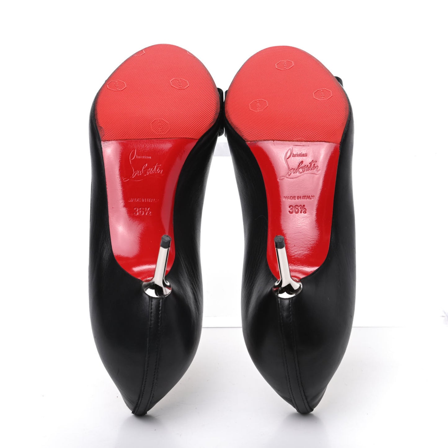 Calfskin VIP Couche Nodo 45 Pumps 36.5 Black Silver