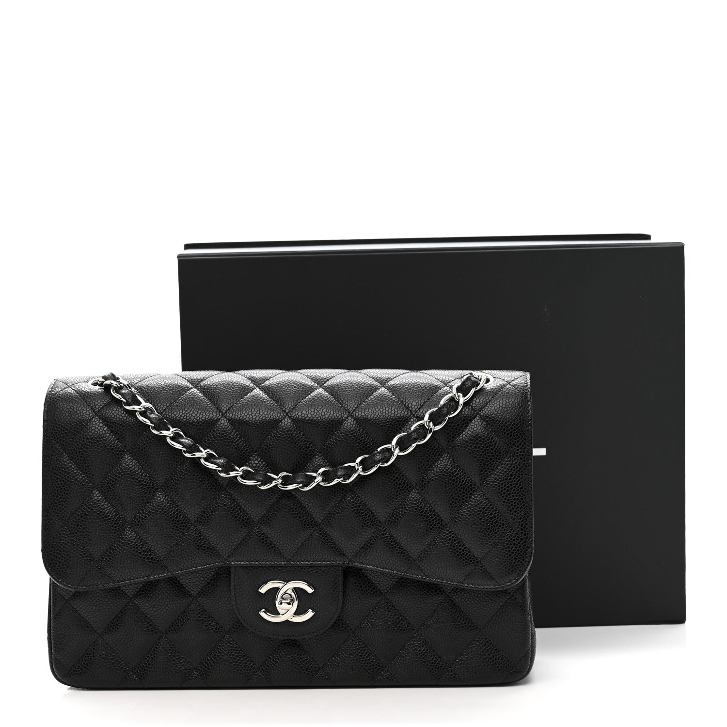 Chanel Caviar Quilted Jumbo Double Flap Black 11 of 11